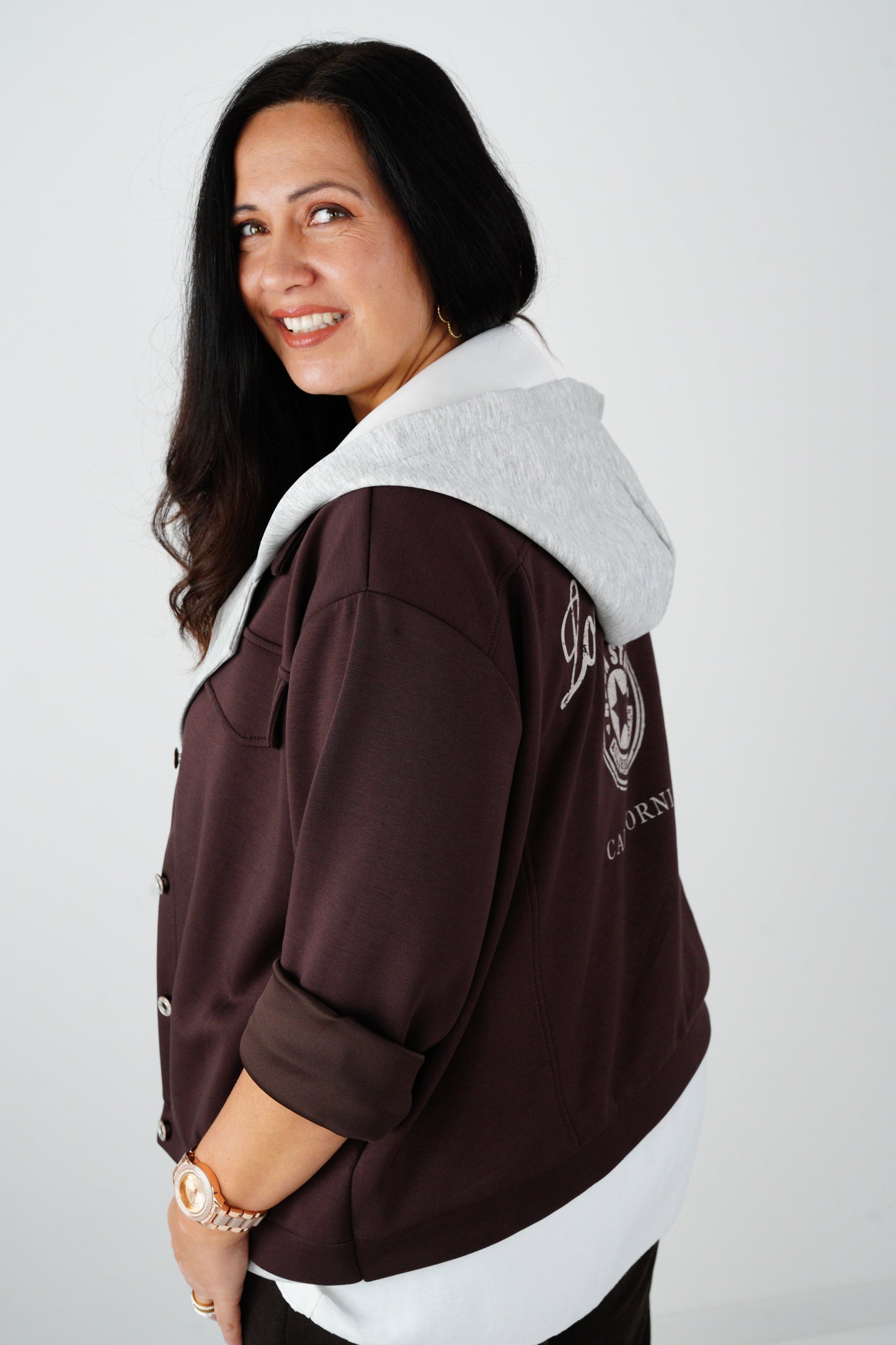 Blouson in Chocolate mit Grau (40-44)