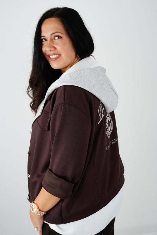 Blouson in Chocolate mit Grau (40-44)