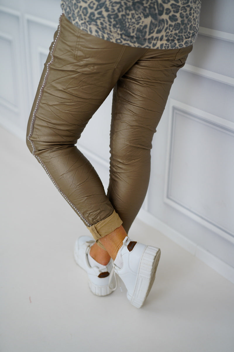 Lederimitat Joggpant "Ledi" (38-42+)