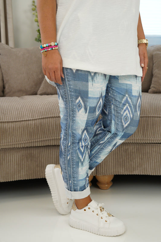 Joggpant in jeansblau (42-46)