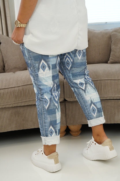 Joggpant in jeansblau (42-46)