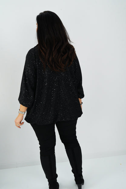 Blusenshirt in Schwarz (42-46)