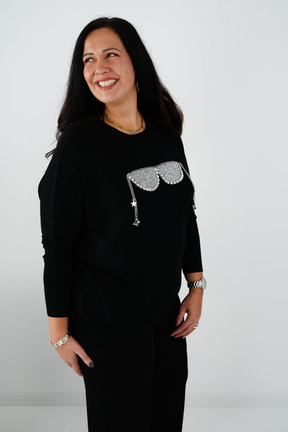 Pullover in Schwarz (40-44)