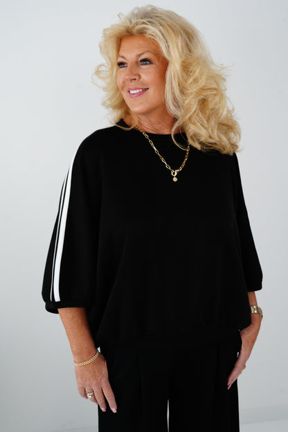 Sweatshirt in Schwarz (38-44)