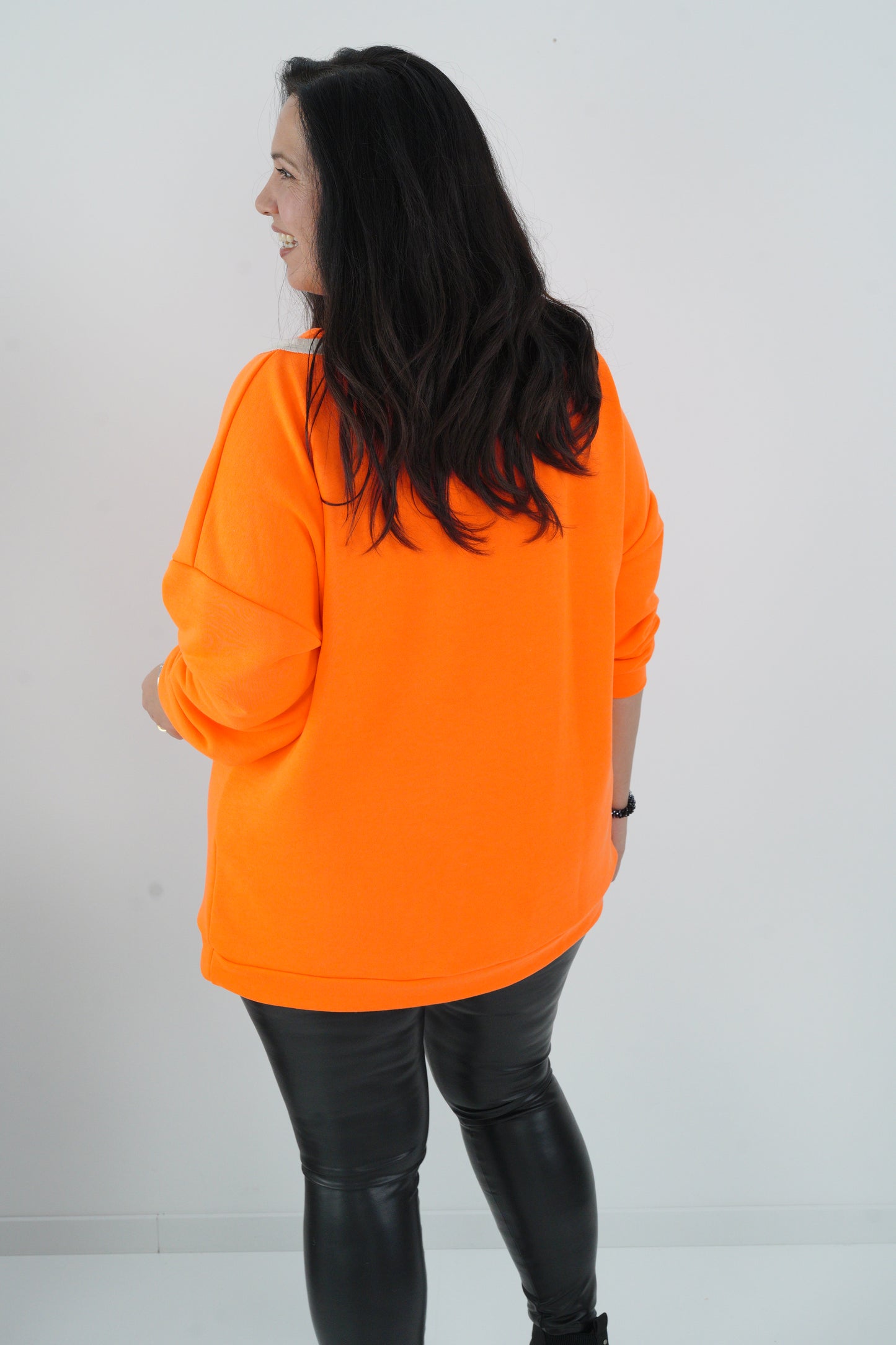 Sweatshirt in Neon/Orange (38-46) Oversize