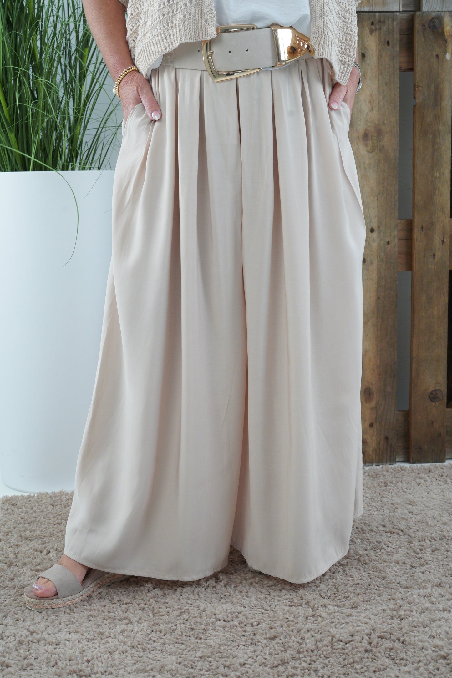 Palazzo Hose in Beige (38-42)
