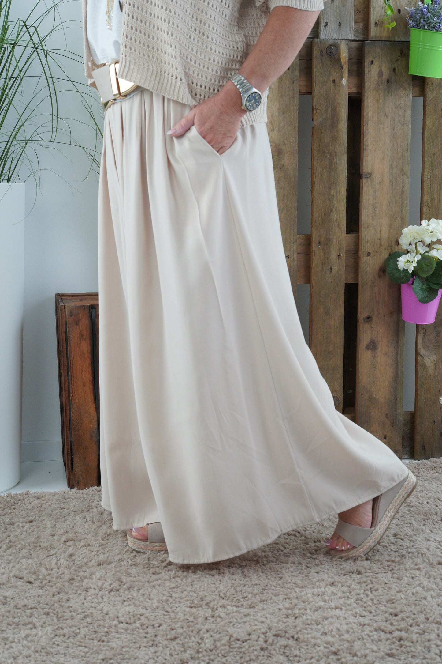 Palazzo Hose in Beige (38-42)