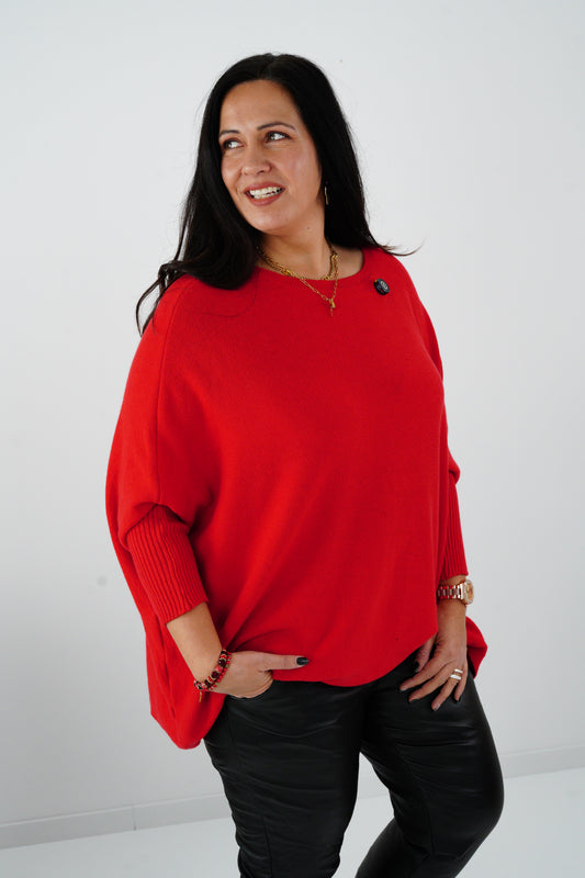 Pullover in Rot (42-48-Oversize)