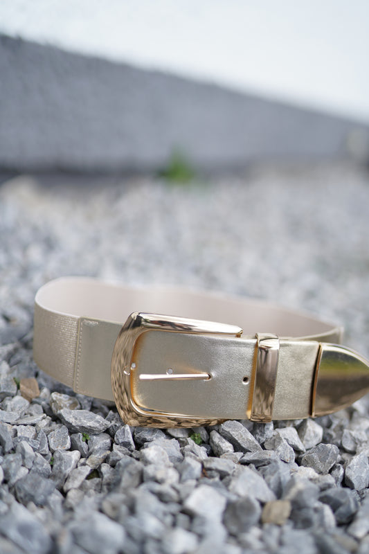 Gürtel in Beige-Gold (80cm, 85cm)