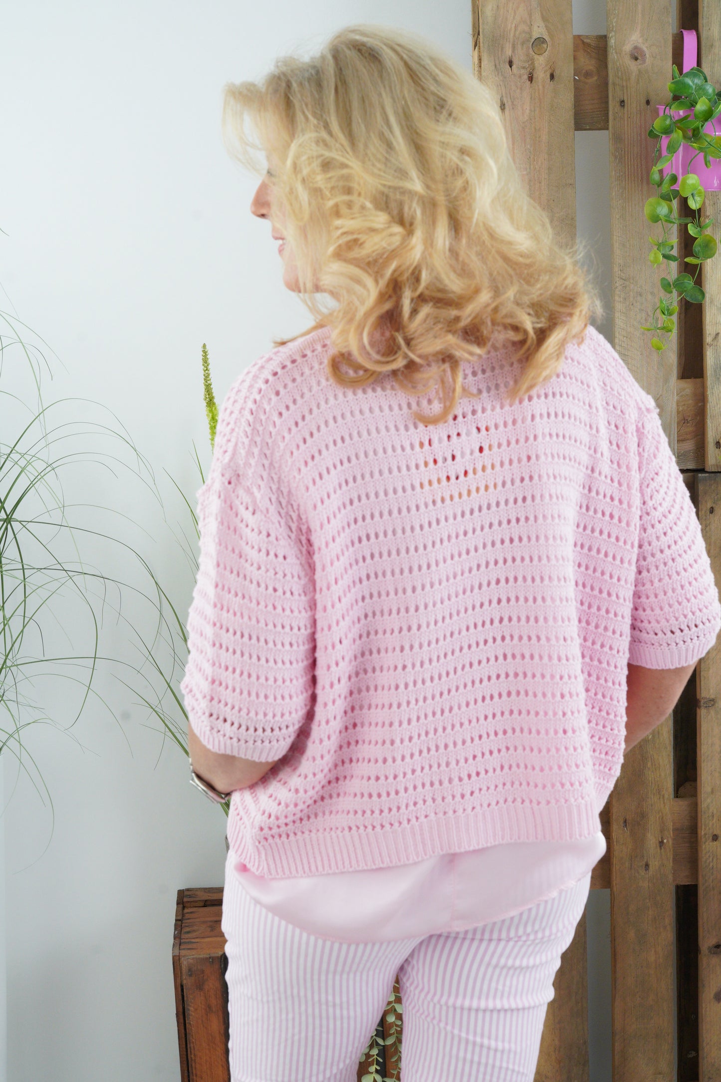 Strickjacke in Rosa (38-42)