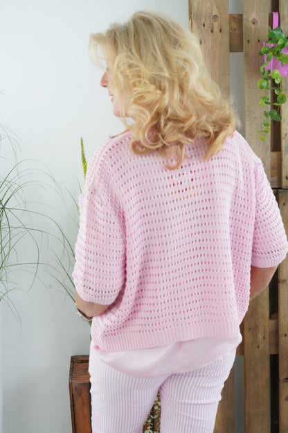 Strickjacke in Rosa (38-42)