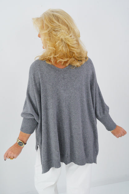 Pullover in Grey (36-48) Onesize