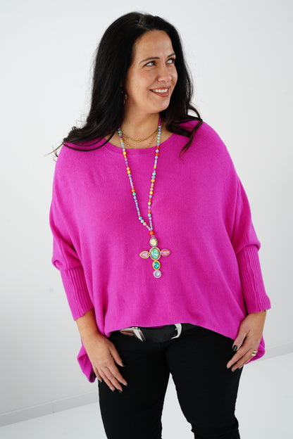 Pullover in Pink (42-48-Oversize)