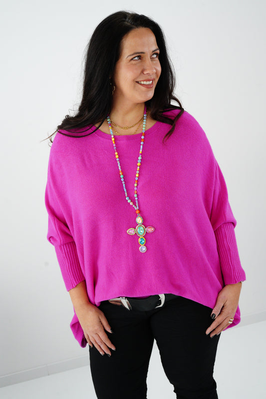 Pullover in Pink (42-48-Oversize)