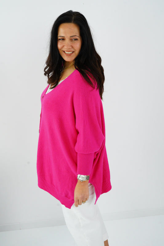 Pullover in Magenta (36-48) Onesize