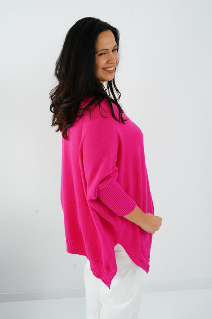 Pullover in Magenta (36-48) Onesize