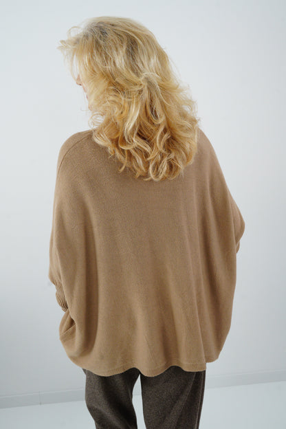 Pullover in Camel (42-48-Oversize)
