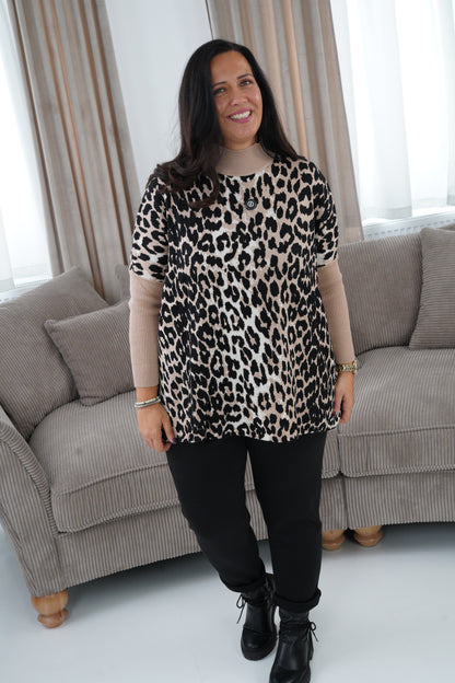 Leo Pullover in Leo-Camel (42-46+)