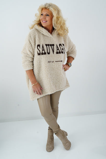 Kunstleder Leggings in Beige (36-46)