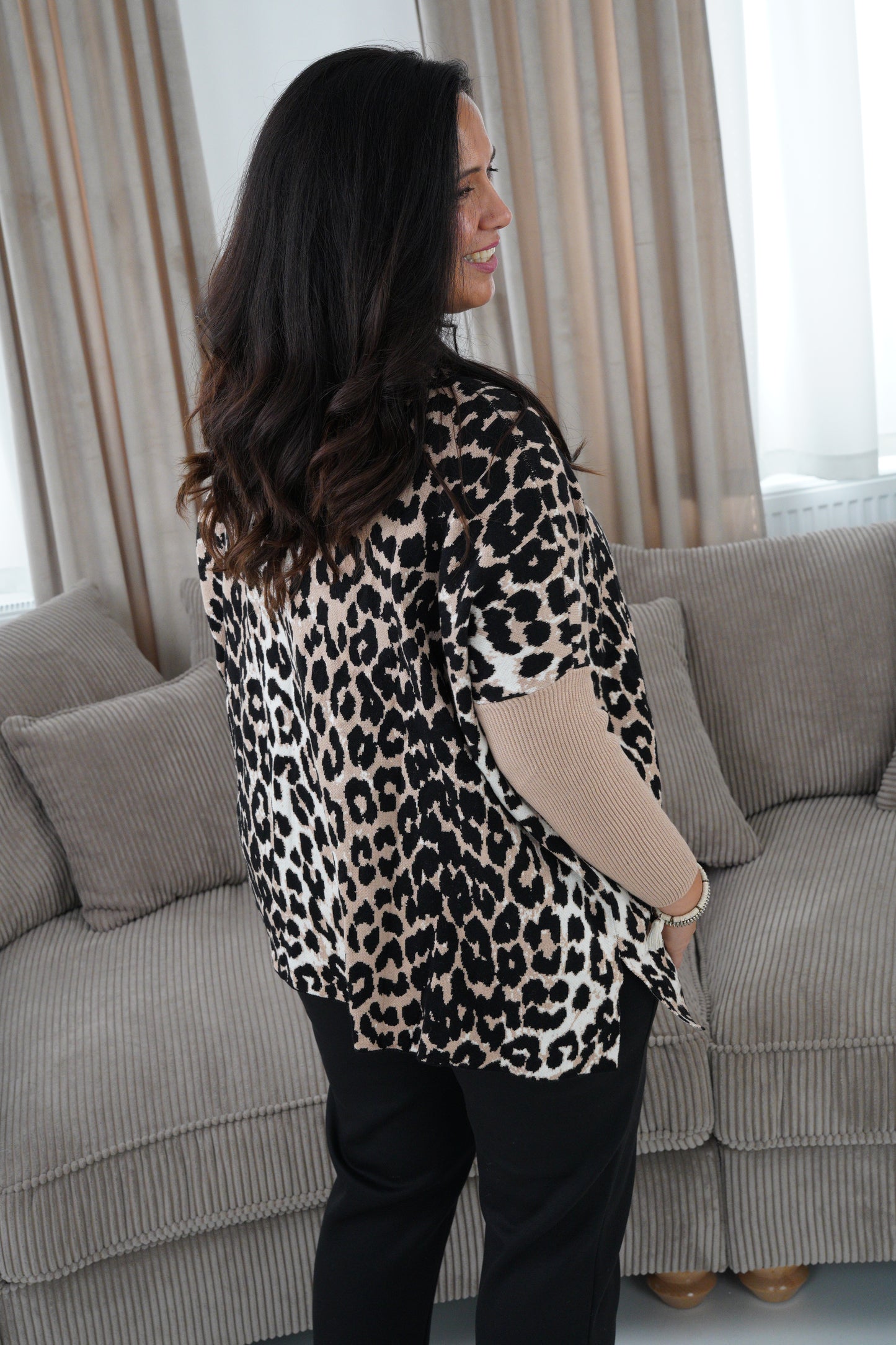 Leo Pullover in Leo-Camel (42-46+)