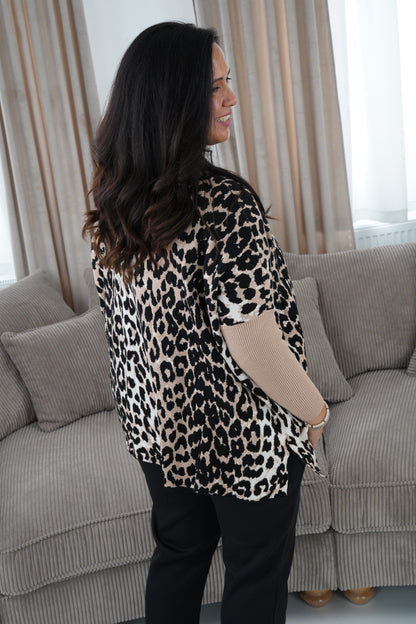 Leo Pullover in Leo-Camel (42-46+)