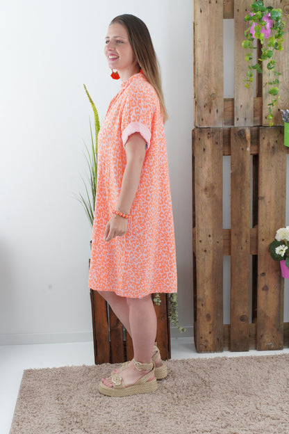 Tunikakleid in Neonorange (38-44)