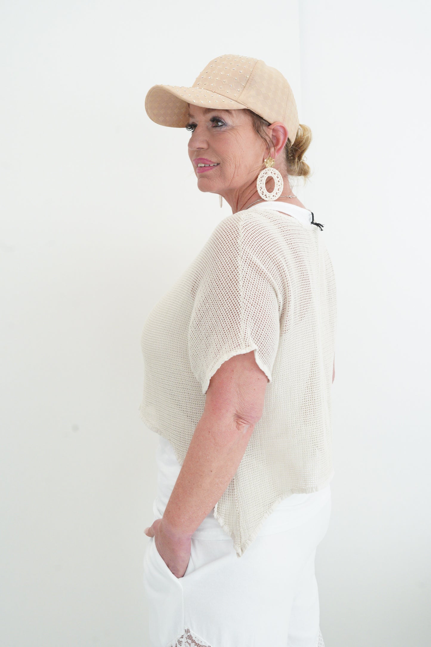2 Teiliges T-Shirt in Beige (38-42)