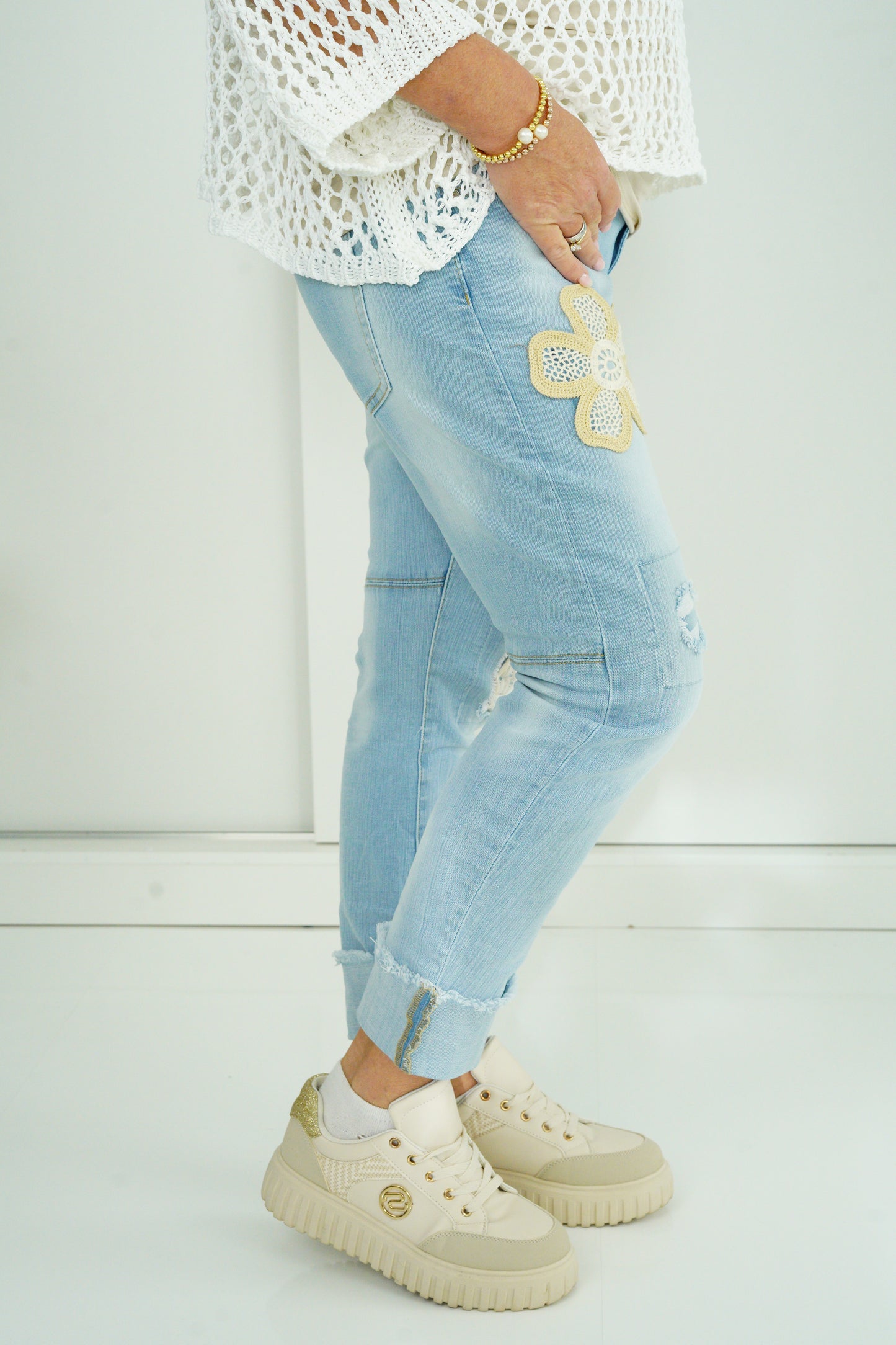 Jeans in Light Blue Beige (S-XL)