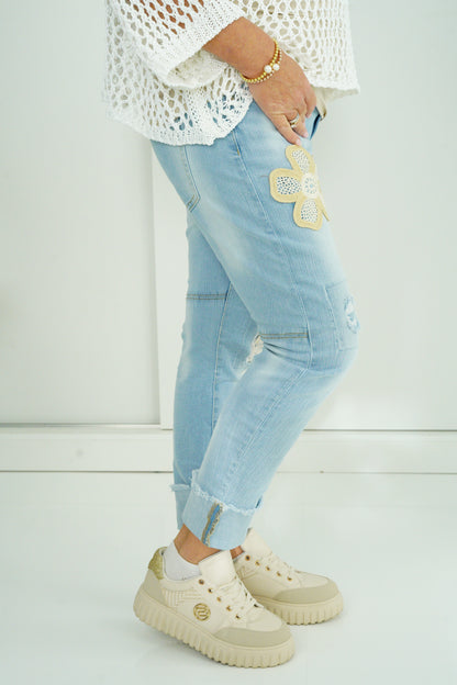 Jeans in Light Blue Beige (S-XL)
