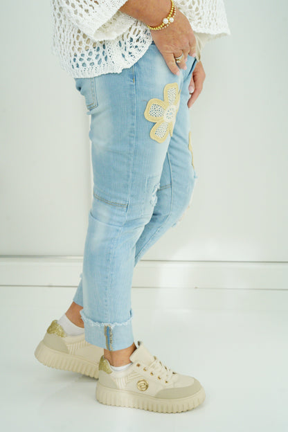 Jeans in Light Blue Beige (S-XL)