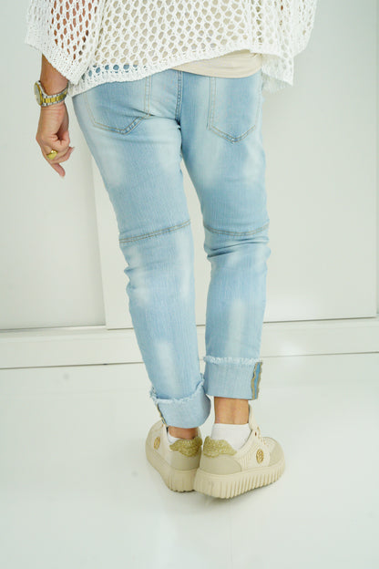 Jeans in Light Blue Beige (S-XL)