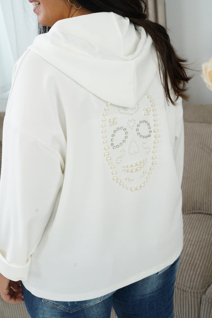 Sweatjacke in Off-White (40-44)