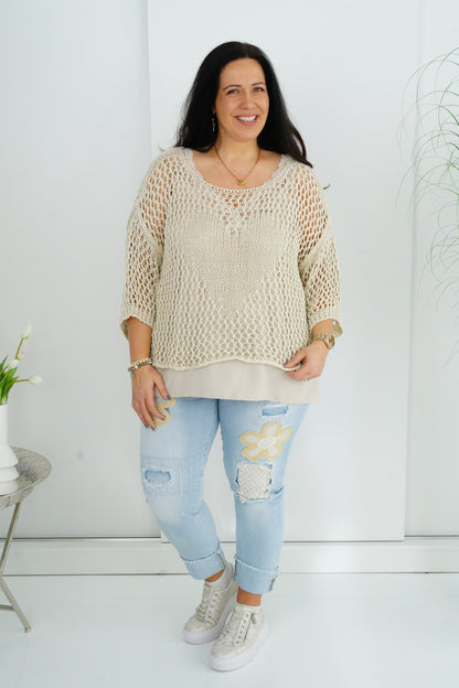 Jeans in Light Blue Beige (S-XL)