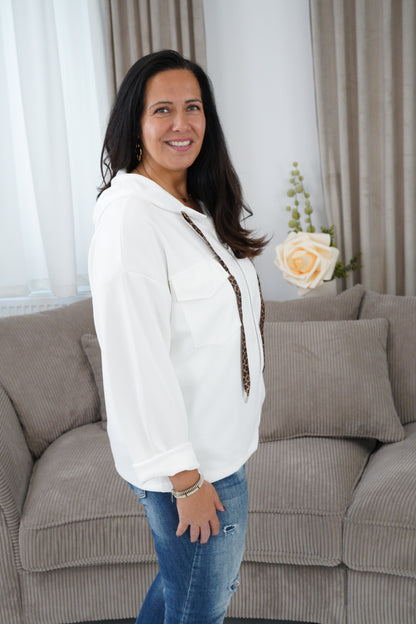 Sweatjacke in Off-White (40-44)