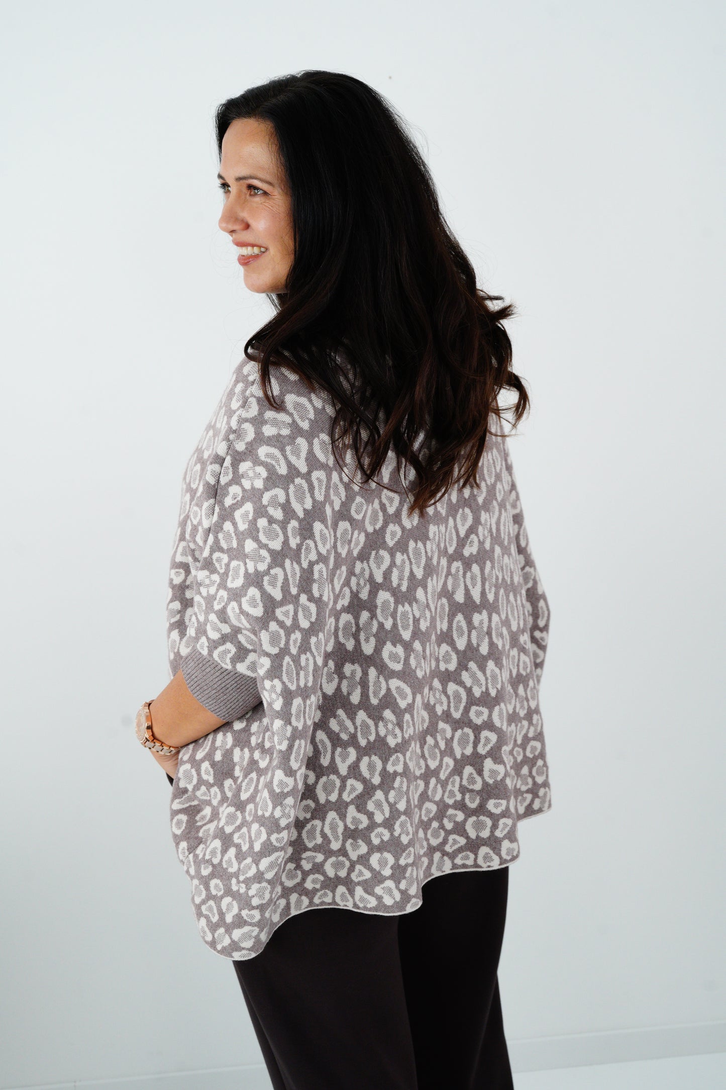 Pullover in Leo-Taupe (42-48)