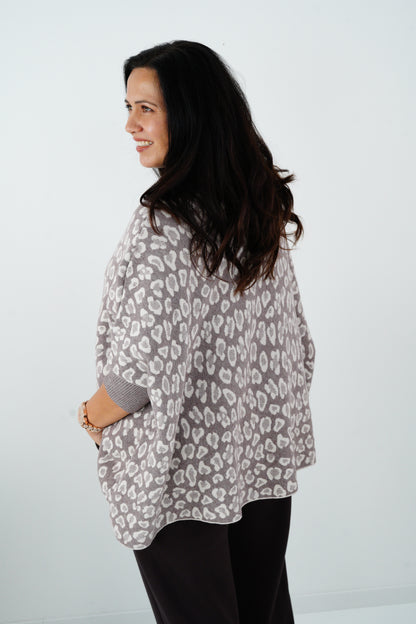 Pullover in Leo-Taupe (42-48)