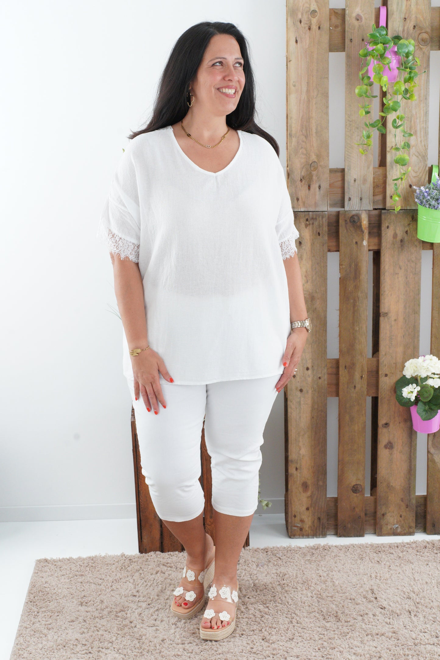Blusenshirt in Weiß (40-44)