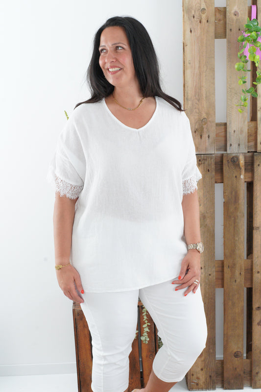 Blusenshirt in Weiß (40-44)