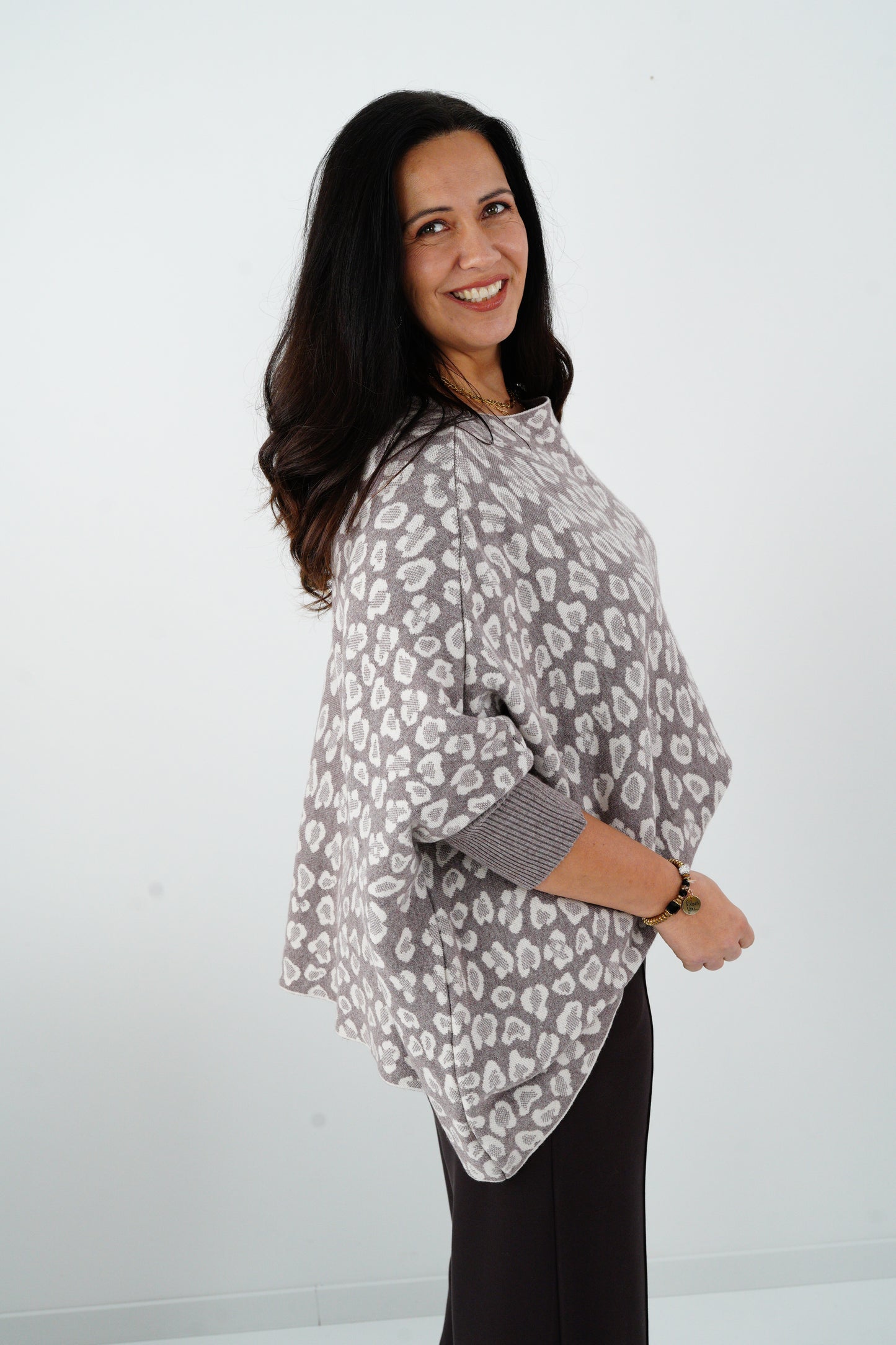 Pullover in Leo-Taupe (42-48)