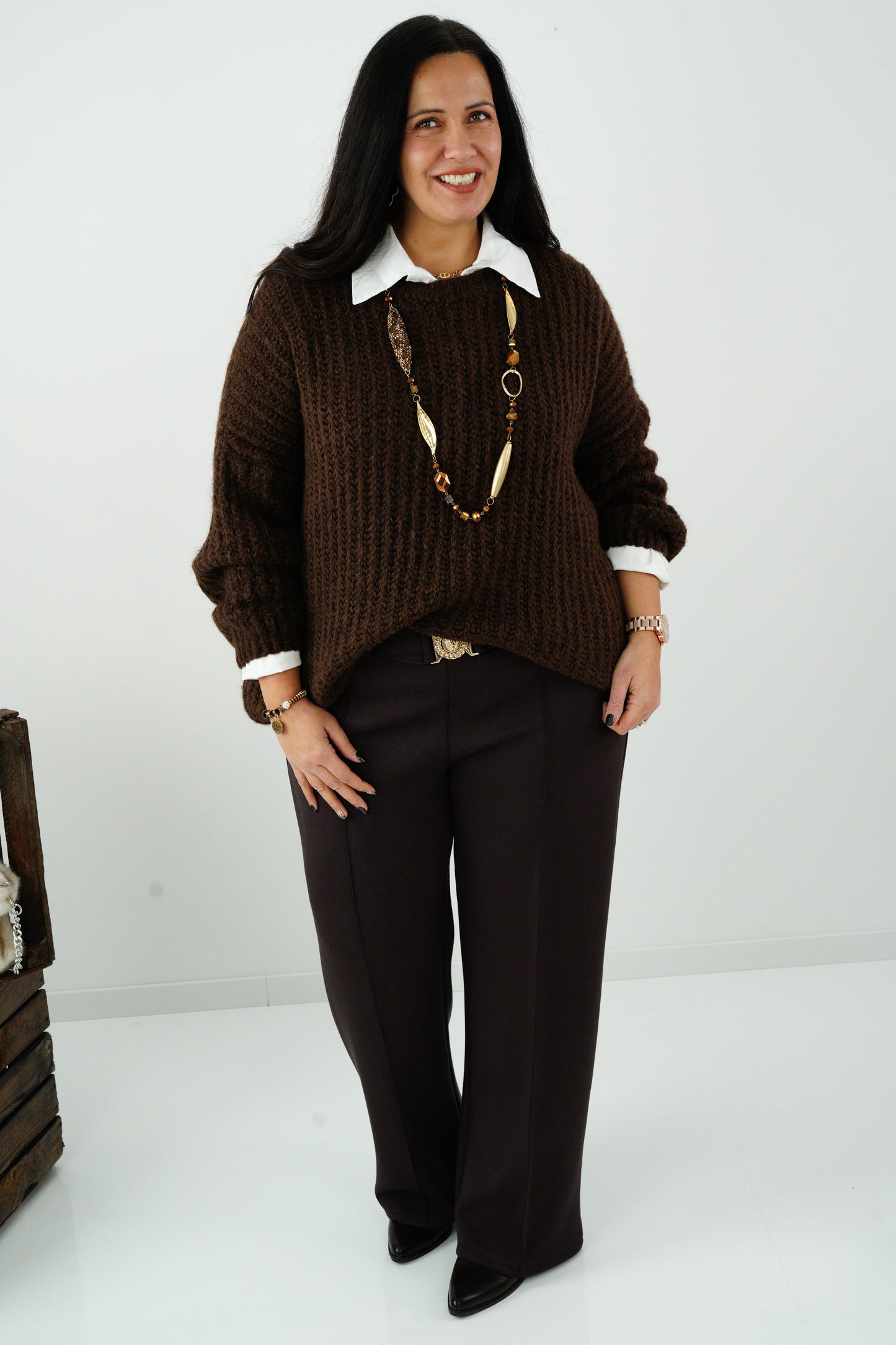 Pullover in Chocolate (40-44+)