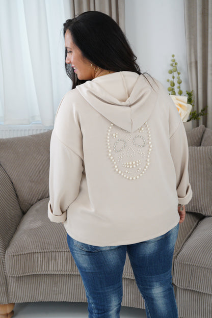 Sweatjacke in Beige (40-44)