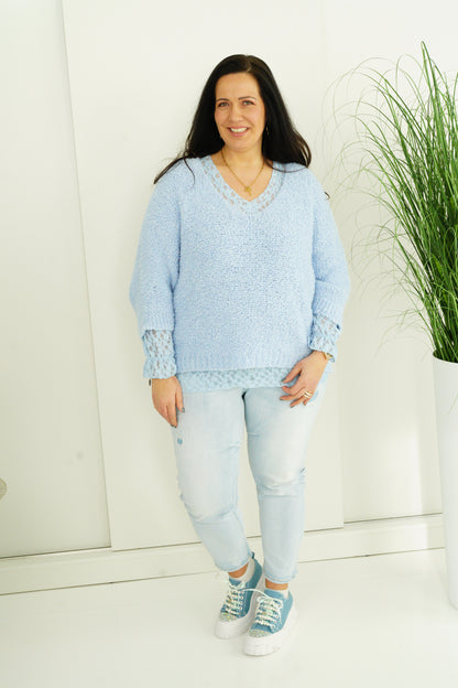 Pullover in Hellblau (40-44)