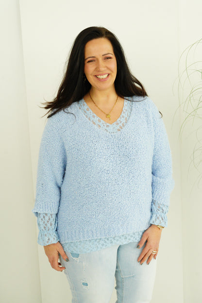 Pullover in Hellblau (40-44)