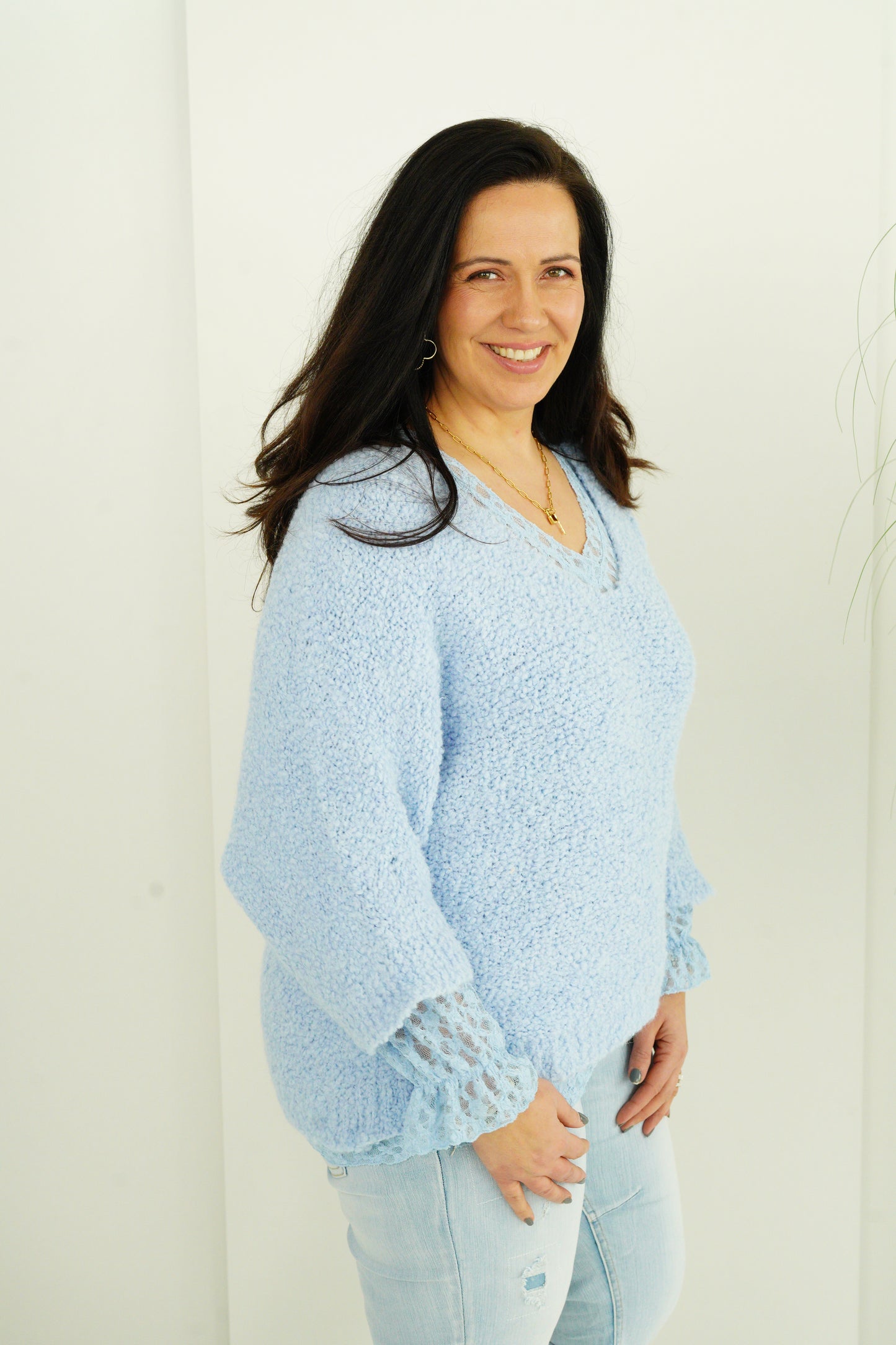 Pullover in Hellblau (40-44)