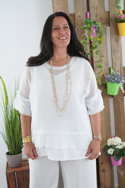 Shirt in Weiß (42-46)