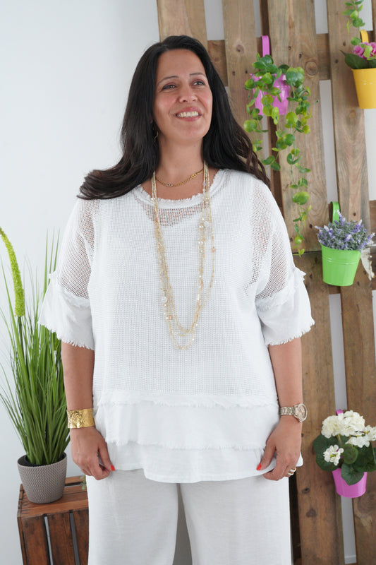 Shirt in Weiß (42-46)