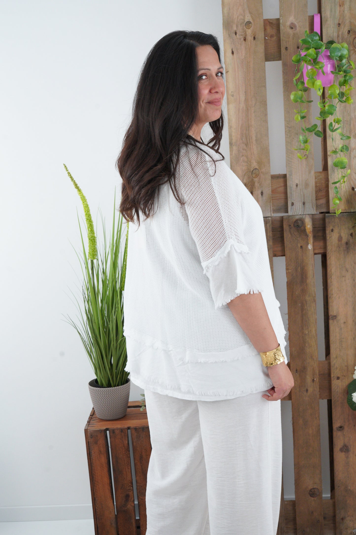 Shirt in Weiß (42-46)