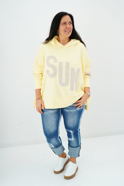 Sweatshirt in Vanillegelb (Oversize)