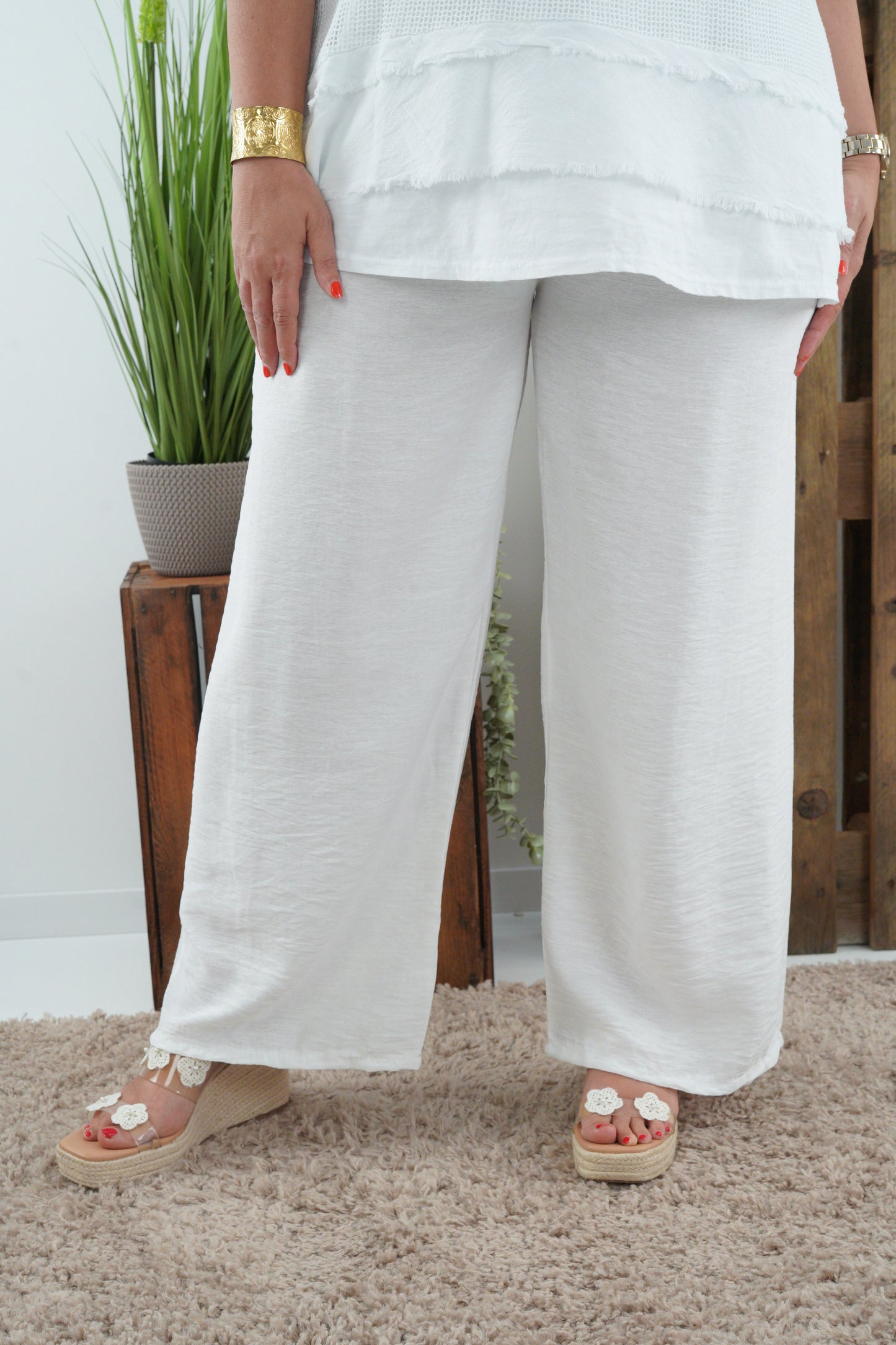 Marlenehose in Ecru (42-44+)
