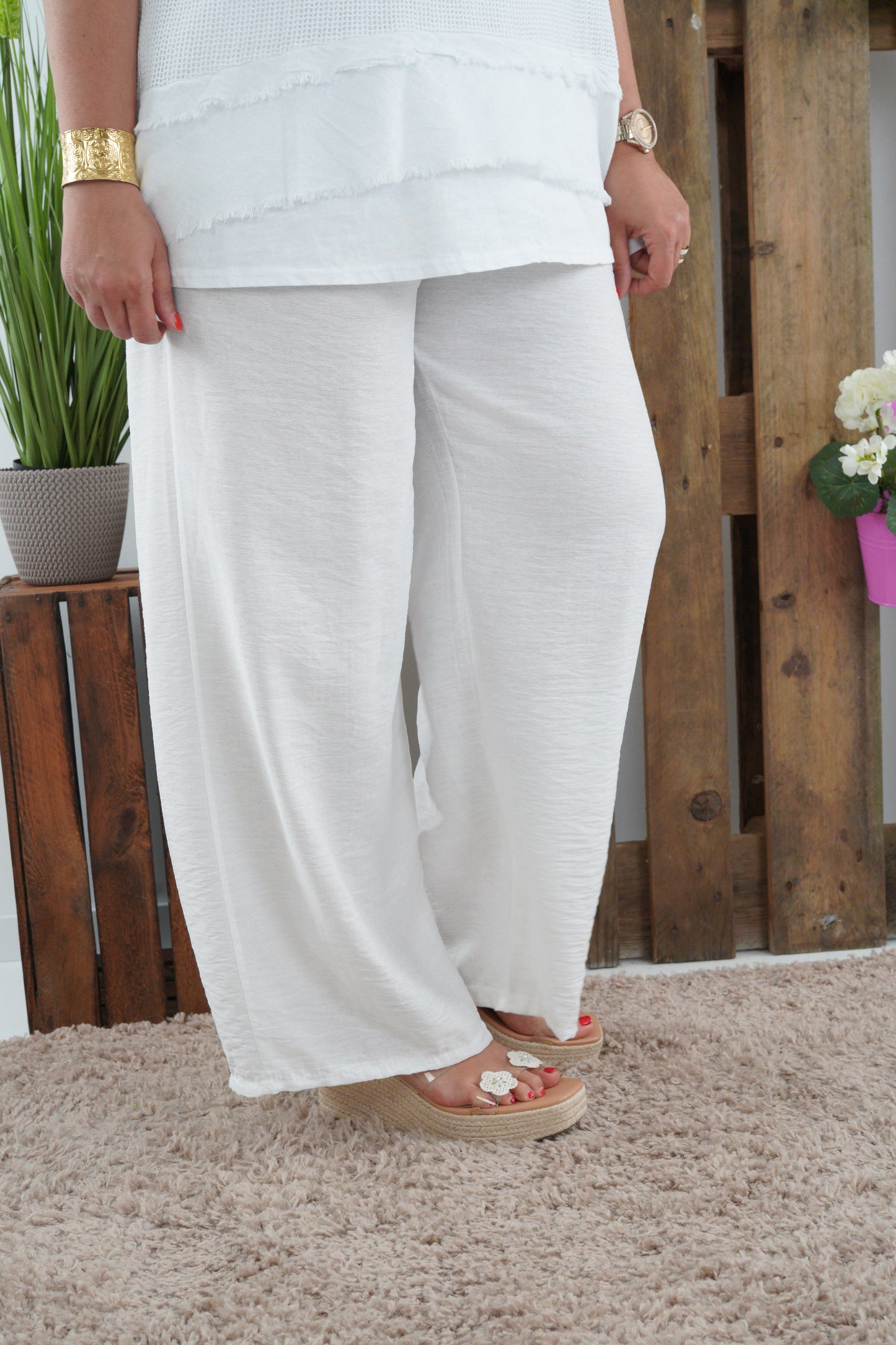 Marlenehose in Ecru (42-44+)